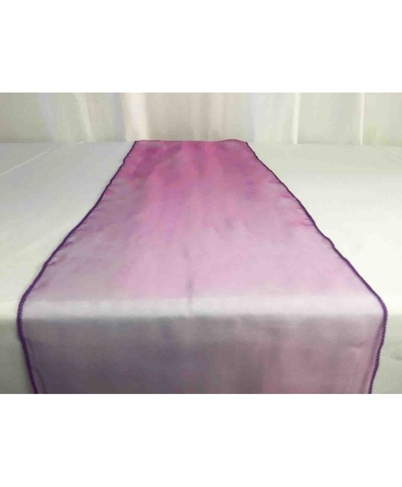 Chemin de table organza violet X 10