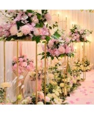 Bouquet de boule de fleurs artificielles rose 40cm