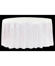 Nappe ronde Sequin Blanche...
