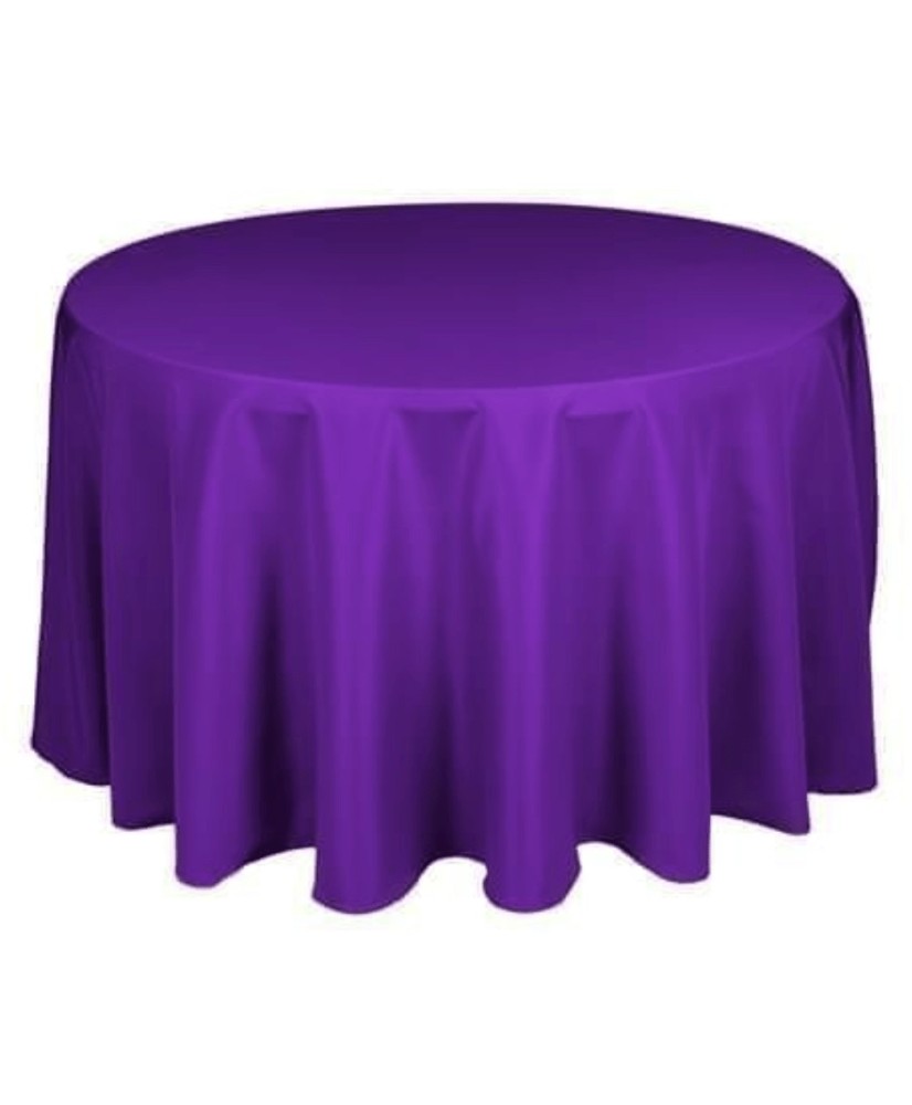 Nappe ronde unie 280 cm violet