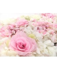Plaque de fleurs Wendy rose et blanc