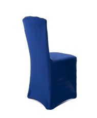 Housse de chaise lycra arc bleu roi