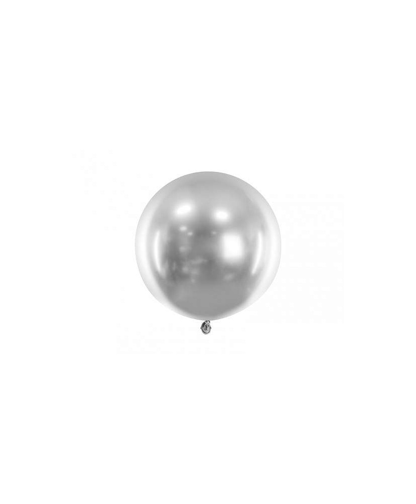 Ballon brillant glossy 60 cm argent - 1 pcs