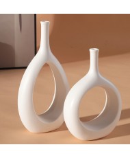 Vase céramique donut blanc OSLO