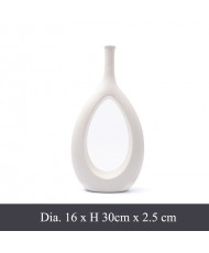 Vase céramique donut blanc STOCKHOLM