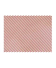 Papier emballage rayure rouge x1pcs