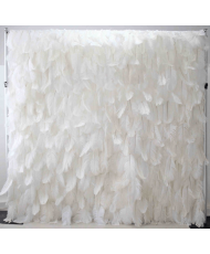 Mur de plume d'autruche backdrop blanc 2,40 m x 2,40 m