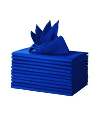 Serviette de table en polyester Bleu Roi x10pcs