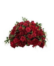 Demi boule de fleurs artificielles Rouge 50 cm ROSA