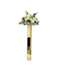 Centre de table colonne or pour fleurs H80cm Sidney