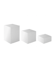 Support buffet XL cube acrylique Blanc pour fête et pas cher