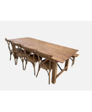 Table en bois rectangle 2 m - WOODEN