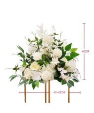 Bouquet boule de fleurs artificielles ivoire pour évenement et pas cher