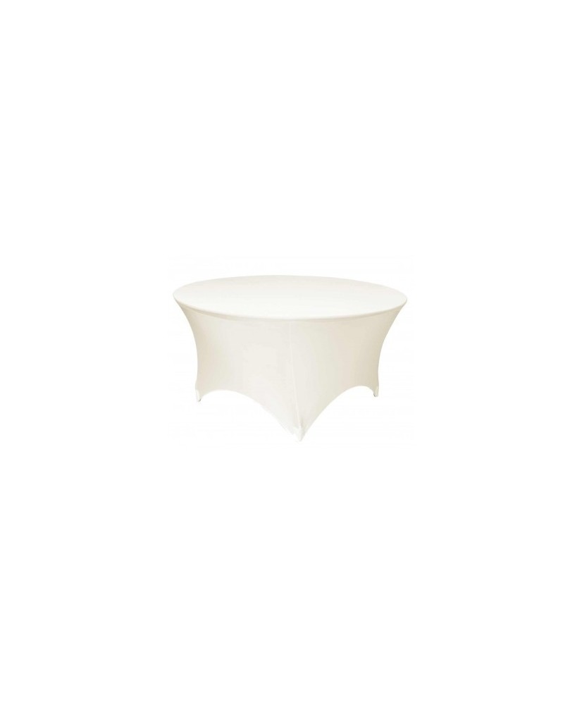 Round white table lycra 150cm