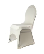 Housse de chaise lycra flex arc ivoire