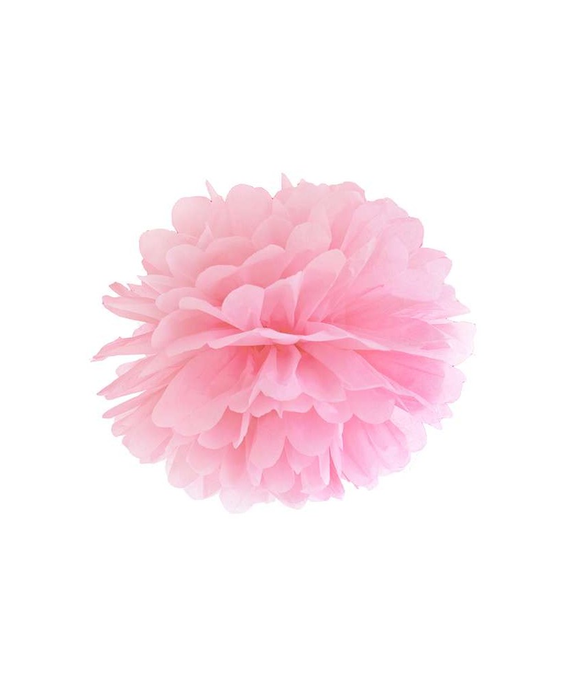 Pompon en papier de soie 35cm rose pale